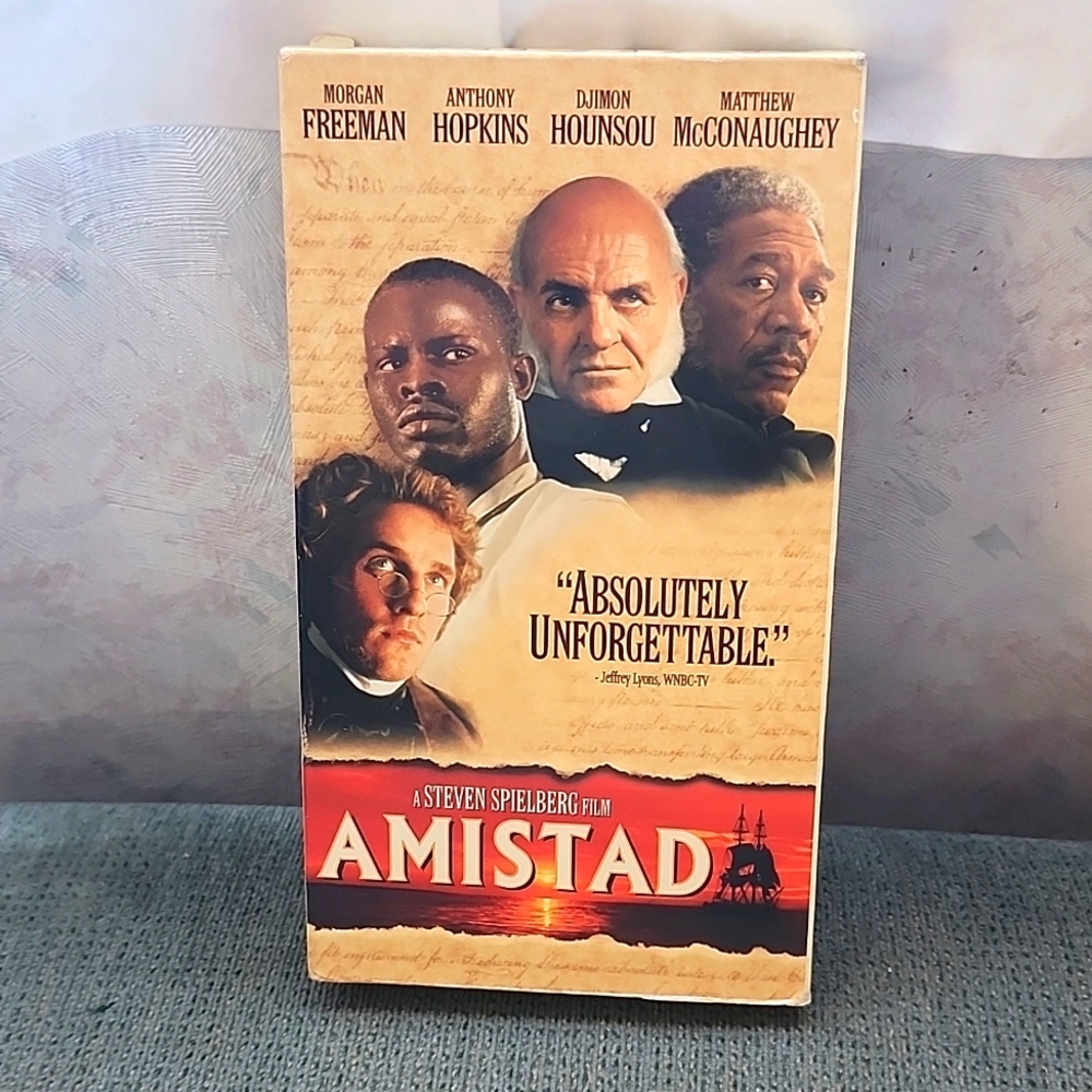 VHS TAPE - "AMISTAD" Morgan Freeman/Anthony Hopkind Movie